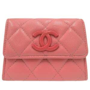 CHANEL Pink Leather Wallet